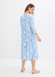 Mellanlång vävd viskosklänning, bonprix