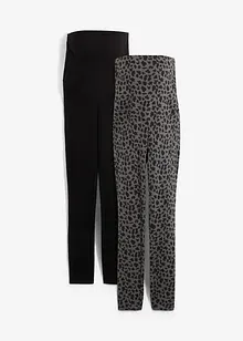 Mammaleggings i ekologisk bomull (2-pack), bonprix