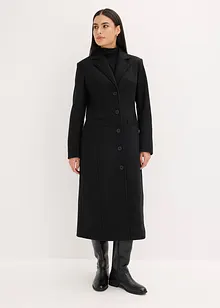 Lång kappa med yllelook, bonprix