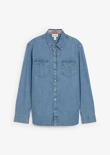 Jeansskjorta i ren bomull, bonprix