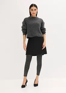 Fodrade leggings av glittrande garn, bonprix