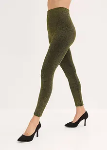 Termoleggings av glittrande garn, bonprix