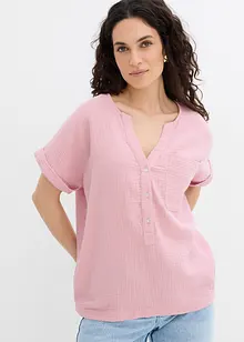Muslinblus med korta ärmar, bonprix