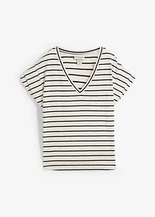 Randig topp med volangärmar, bonprix