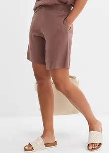 Dra på-shorts i finstickat material, bonprix