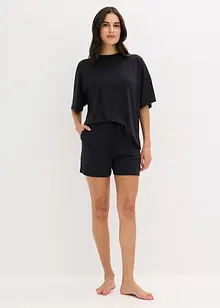 Oversizepyjamas med shorts av mjuk modal, bonprix