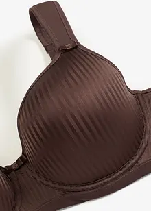 BH med formpressade kupor och vadderade axelband samt glansig effekt, bonprix