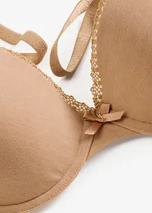 BH med formpressade kupor, bygel och ekologisk bomull, bonprix