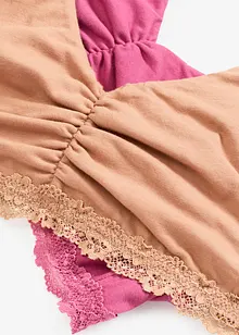 Bralette med bomull och spets (2-pack), bonprix