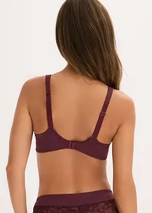 Formpressad BH med vadderade axelband och skir spets, bonprix