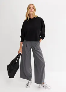 Hoodie av lätt glansig viskosmix, bonprix