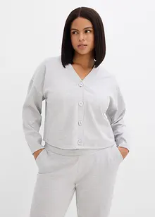 Sweatjacka av lätt glansig viskosmix, bonprix