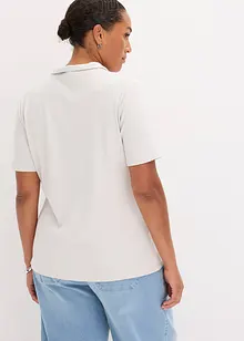 Pikétröja av viskosmix, bonprix