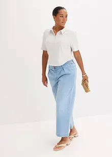 Pikétröja av viskosmix, bonprix