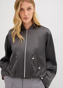 Blusjacka av glansig, mjuk viskosmix, bonprix