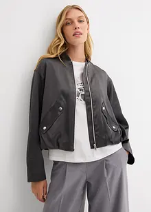 Blusjacka av glansig, mjuk viskosmix, bonprix