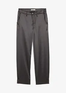 Byxa i barrel-modell av satin med mjukt fall, bonprix