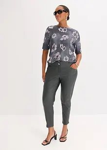 Stretchbyxa med glansiga effekter, bonprix
