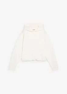 Hoodie av lätt glansig viskosmix, bonprix