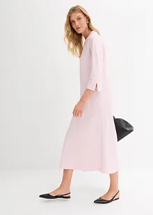 Klänning av glansig satin, bonprix