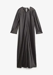 Klänning av glansig satin, bonprix