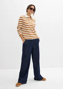 Pikétröja med kort ärm av tjock ekologisk bomull, bonprix