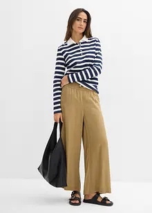 Pikétröja med kort ärm av tjock ekologisk bomull, bonprix