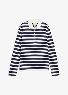 Pikétröja med kort ärm av tjock ekologisk bomull, bonprix