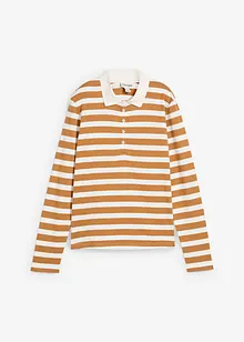 Pikétröja med kort ärm av tjock ekologisk bomull, bonprix