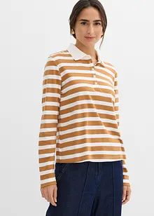 Pikétröja med kort ärm av tjock ekologisk bomull, bonprix