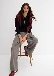 Ribbstickad topp av mjuk viskosmix, bonprix