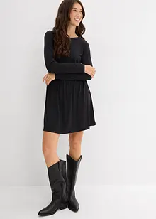 Utställd trikåklänning, bonprix