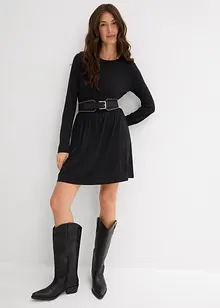 Utställd trikåklänning, bonprix