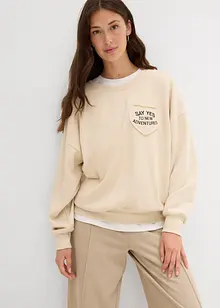 Oversizesweatshirt i mjuk bomullsmix, bonprix