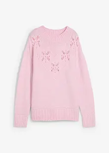 Grovstickad tröja i mjuk materialblandning, bonprix