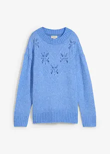 Grovstickad tröja i mjuk materialblandning, bonprix