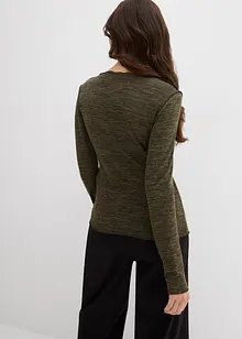 Långärmad topp av mjuk viskosmix, bonprix