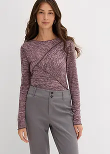 Långärmad topp av mjuk viskosmix, bonprix
