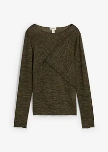 Långärmad topp av mjuk viskosmix, bonprix