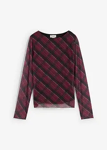 Långärmad topp av tunn mesh, bonprix