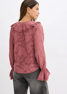 Lätt transparent chiffongblus, bonprix