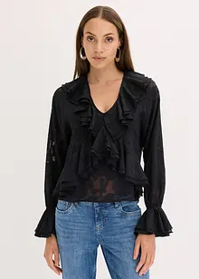 Lätt transparent chiffongblus, bonprix