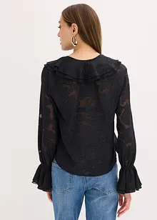 Lätt transparent chiffongblus, bonprix