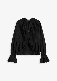 Lätt transparent chiffongblus, bonprix