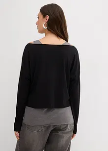 Linne och långärmad topp av jersey (2 delar), bonprix