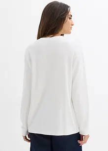 Långärmad topp i ren ekologisk bomull, bonprix