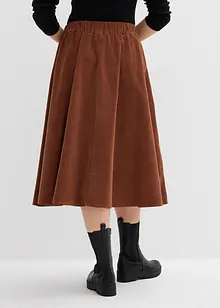 Manchesterkjol i bomullsmix, bonprix