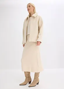 Stickad kjol i utställd modell, bonprix