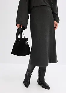 Stickad kjol i utställd modell, bonprix