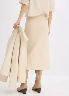 Stickad kjol i utställd modell, bonprix